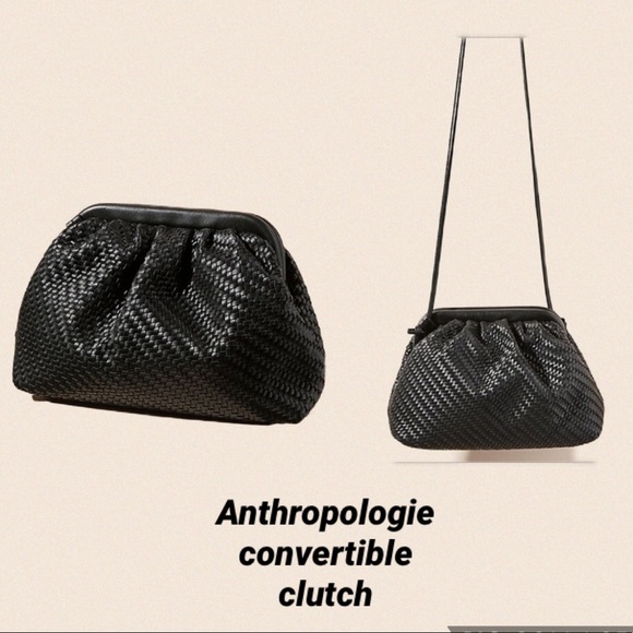 Anthropologie Handbags - Anthropologie woven jasper black purse